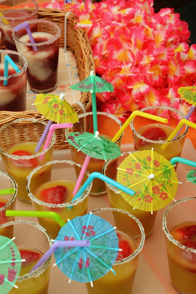 KingSeal 720 Count | KingSeal 4 Inch Umbrella Parasol Cocktail Picks, Cupcake Toppers, Assorted Colors and Designs, Tiki, Luau, Hawaii, Bulk Pack - 5 Boxes x 144 - Image 3